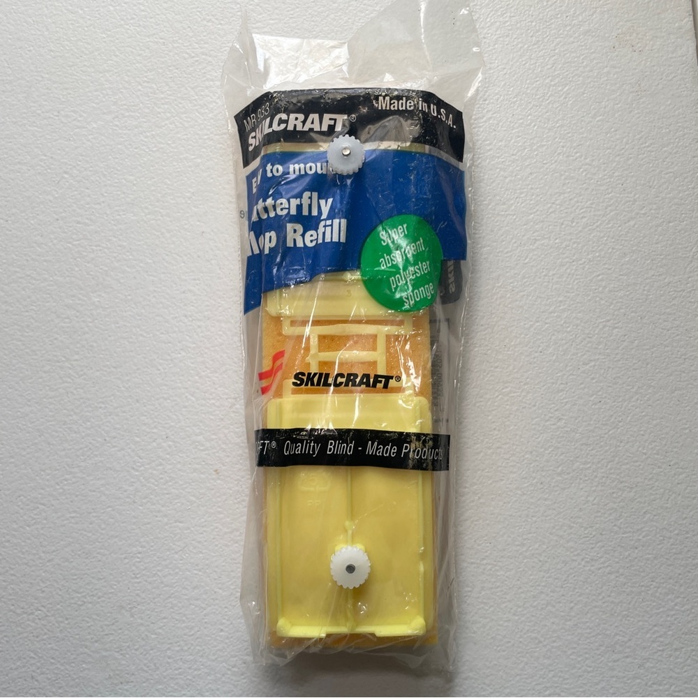 Vintage Skilcraft Butterfly Mop Refill‎ MR 933 New In Package Yellow Old Stock